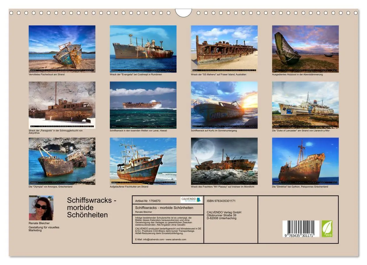 Bild: 9783435301171 | Schiffswracks - morbide Schönheiten (Wandkalender 2025 DIN A3...