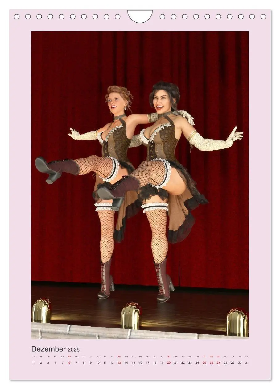 Bild: 9783516341171 | Pin Up Tänzerinnen (Wandkalender 2026 DIN A4 hoch), CALVENDO...