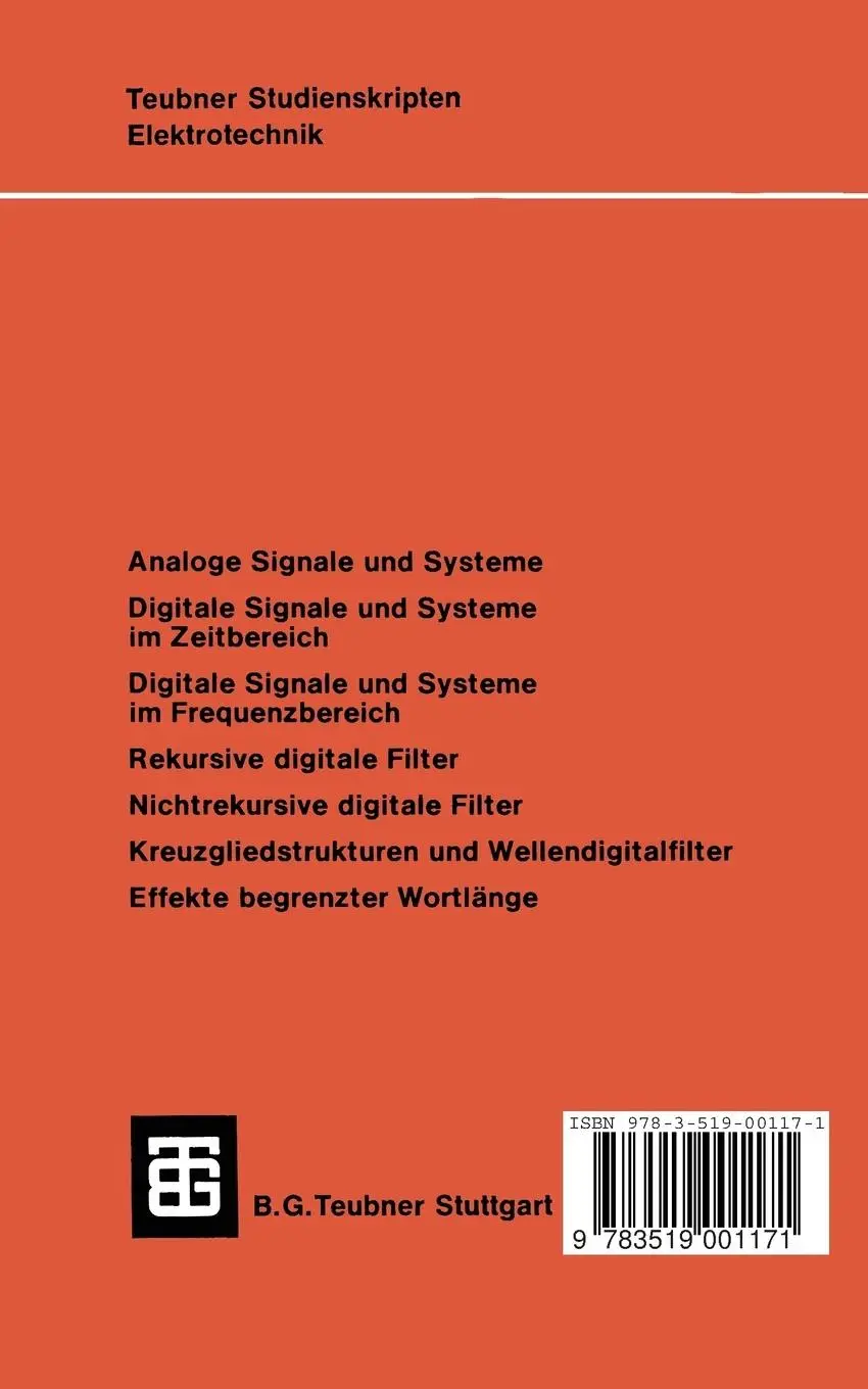 Rückseite: 9783519001171 | Einführung in die digitale Signalverarbeitung | Hermann Götz | Buch