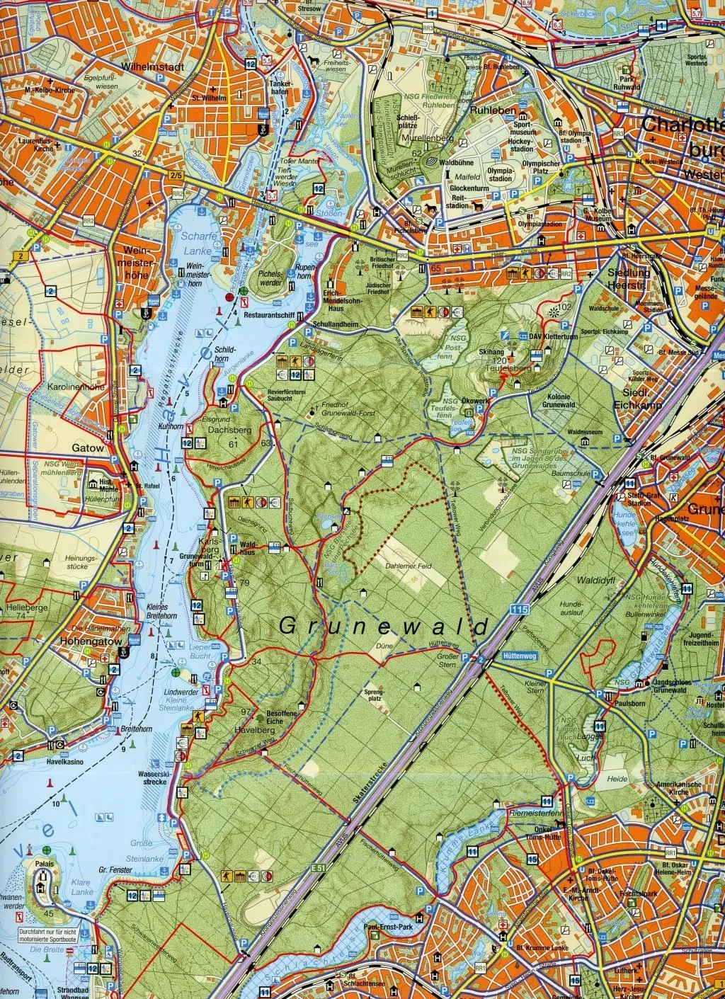 Bild: 9783866361171 | Rad-, Wander- und Gewässerkarte Havelseen 4: Wannsee bis Tegeler See
