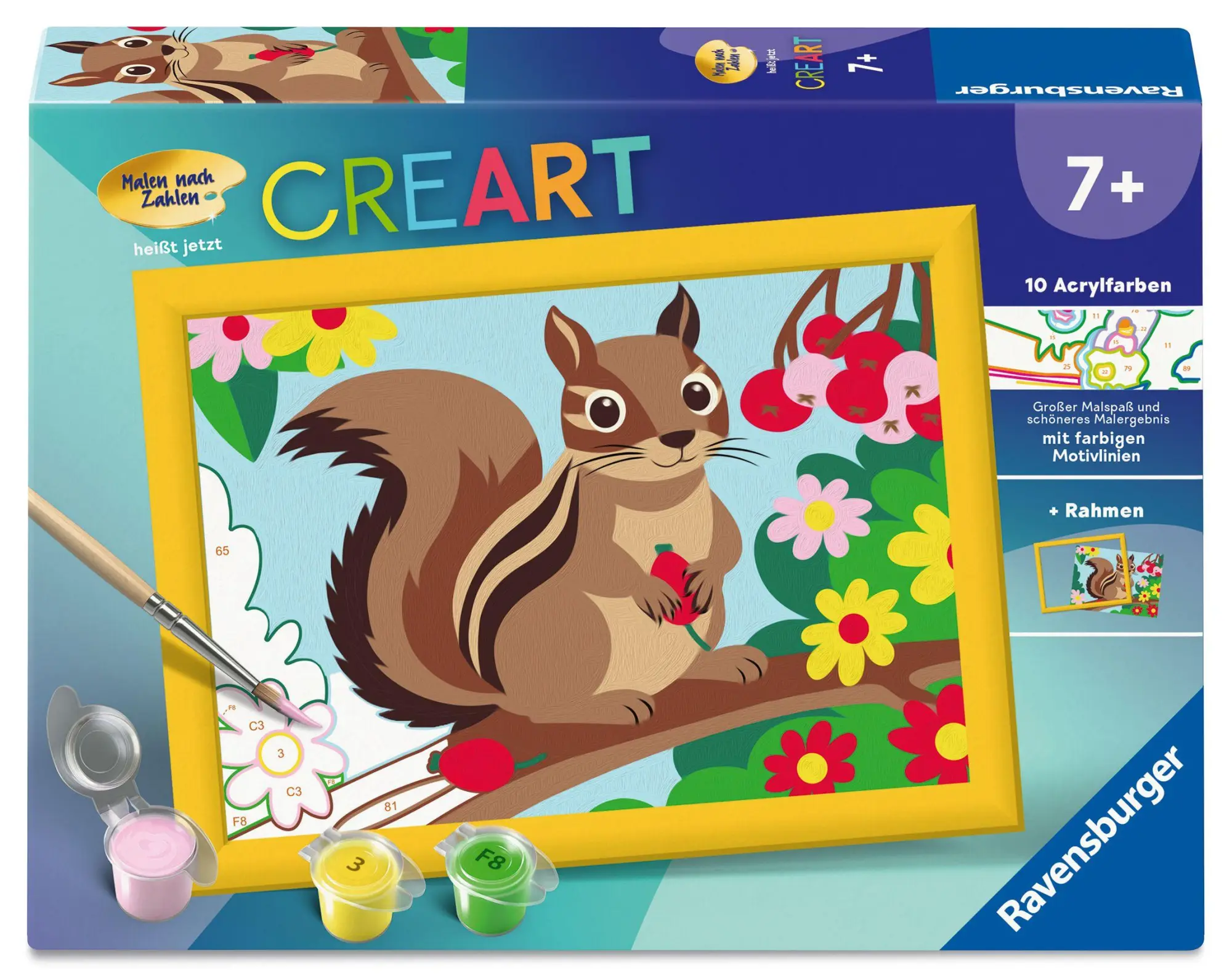 Cover: 4005555231271 | CreArt, Malen nach Zahlen Kinder - Streifenhörnchen | Spiel | Deutsch