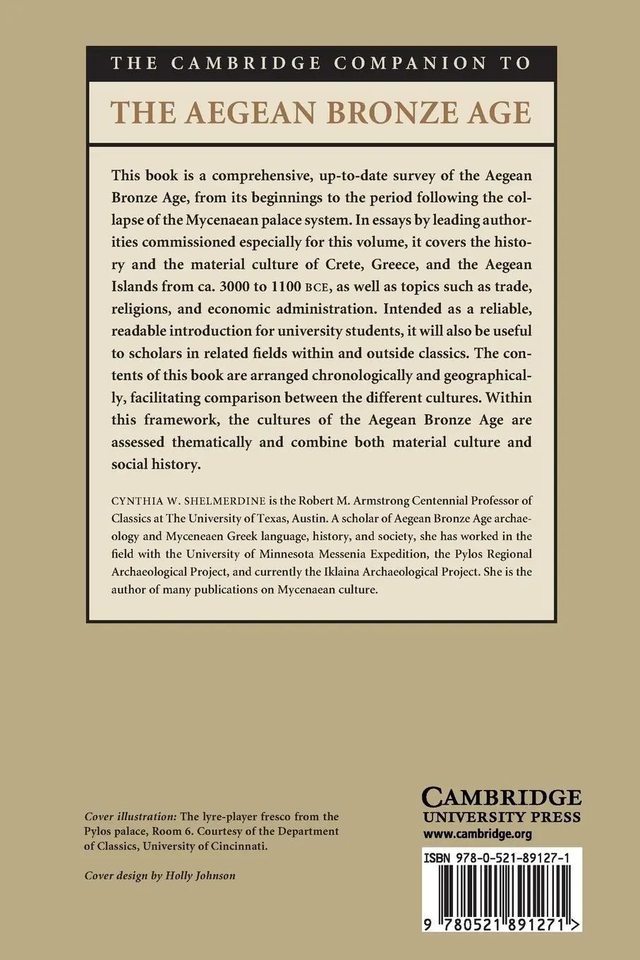 Rückseite: 9780521891271 | The Cambridge Companion to the Aegean Bronze Age | Shelmerdine | Buch