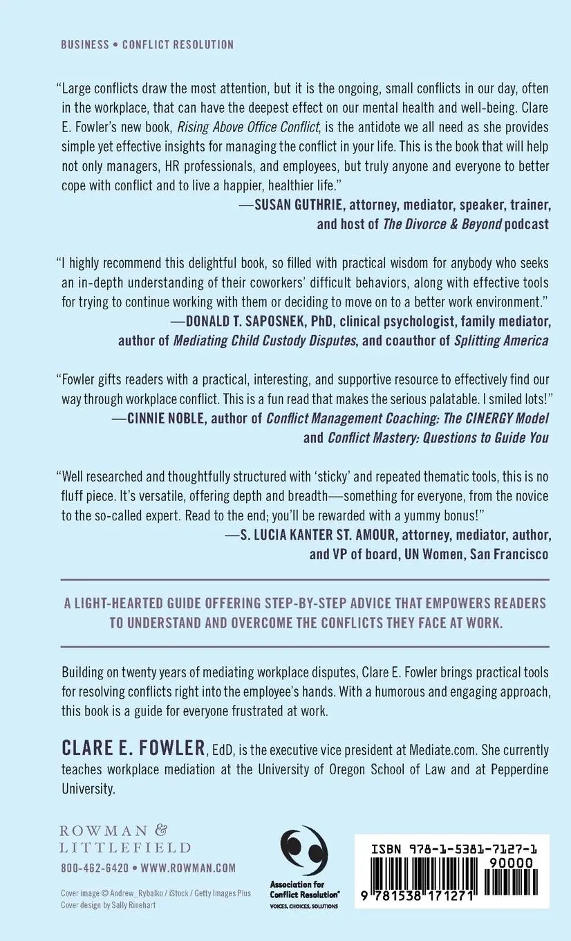 Rückseite: 9781538171271 | Rising Above Office Conflict | Clare E Fowler | Buch | Gebunden | 2023