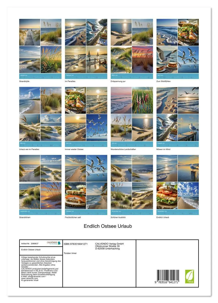 Bild: 9783516641271 | Endlich Ostsee Urlaub (hochwertiger Premium Wandkalender 2026 DIN...