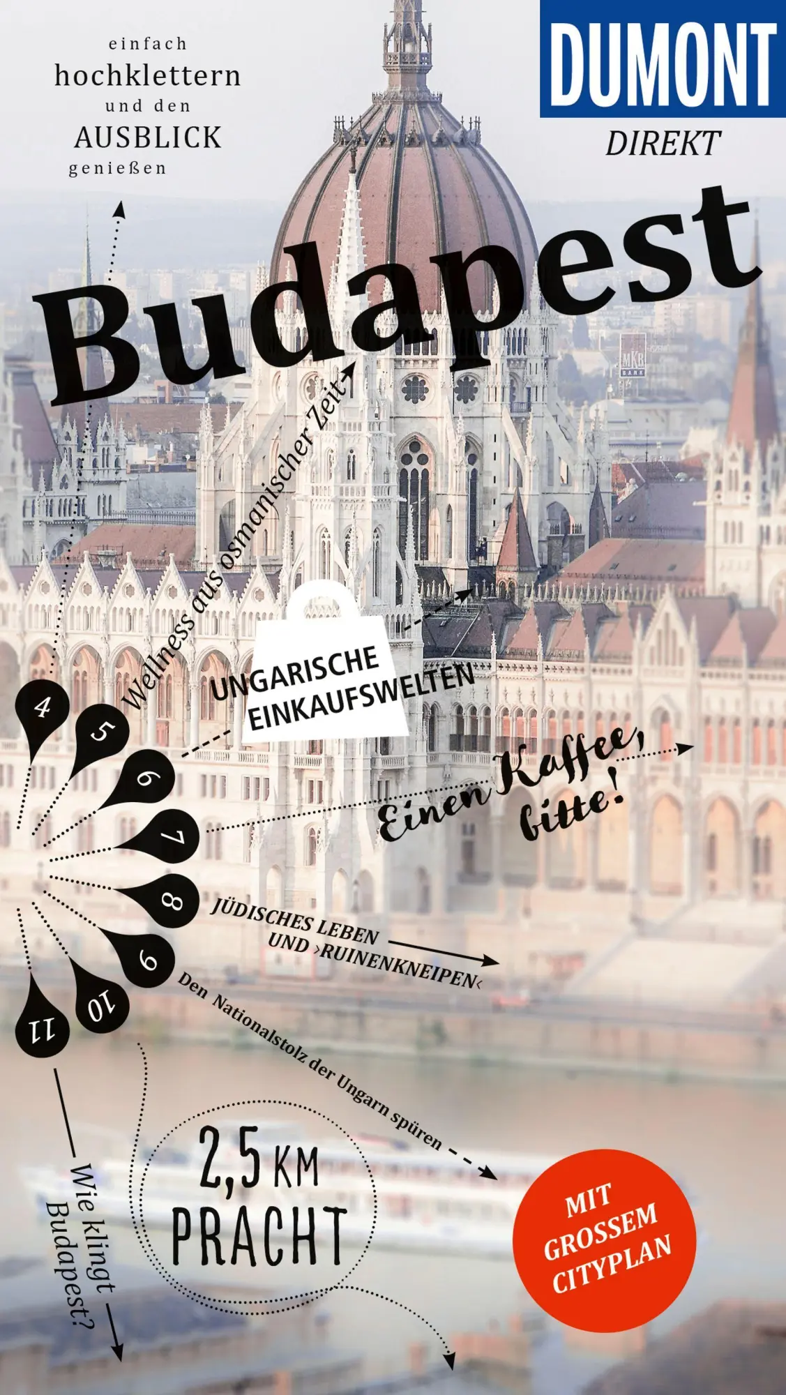 Cover: 9783616001371 | DUMONT direkt Reiseführer Budapest | Mit großem Cityplan | Eickhoff