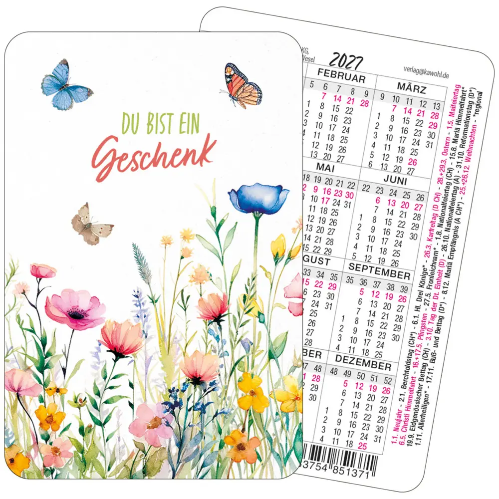 Cover: 9783754851371 | Du bist ein Geschenk | Spielkartenkalender 2027 | Kalender | Deutsch