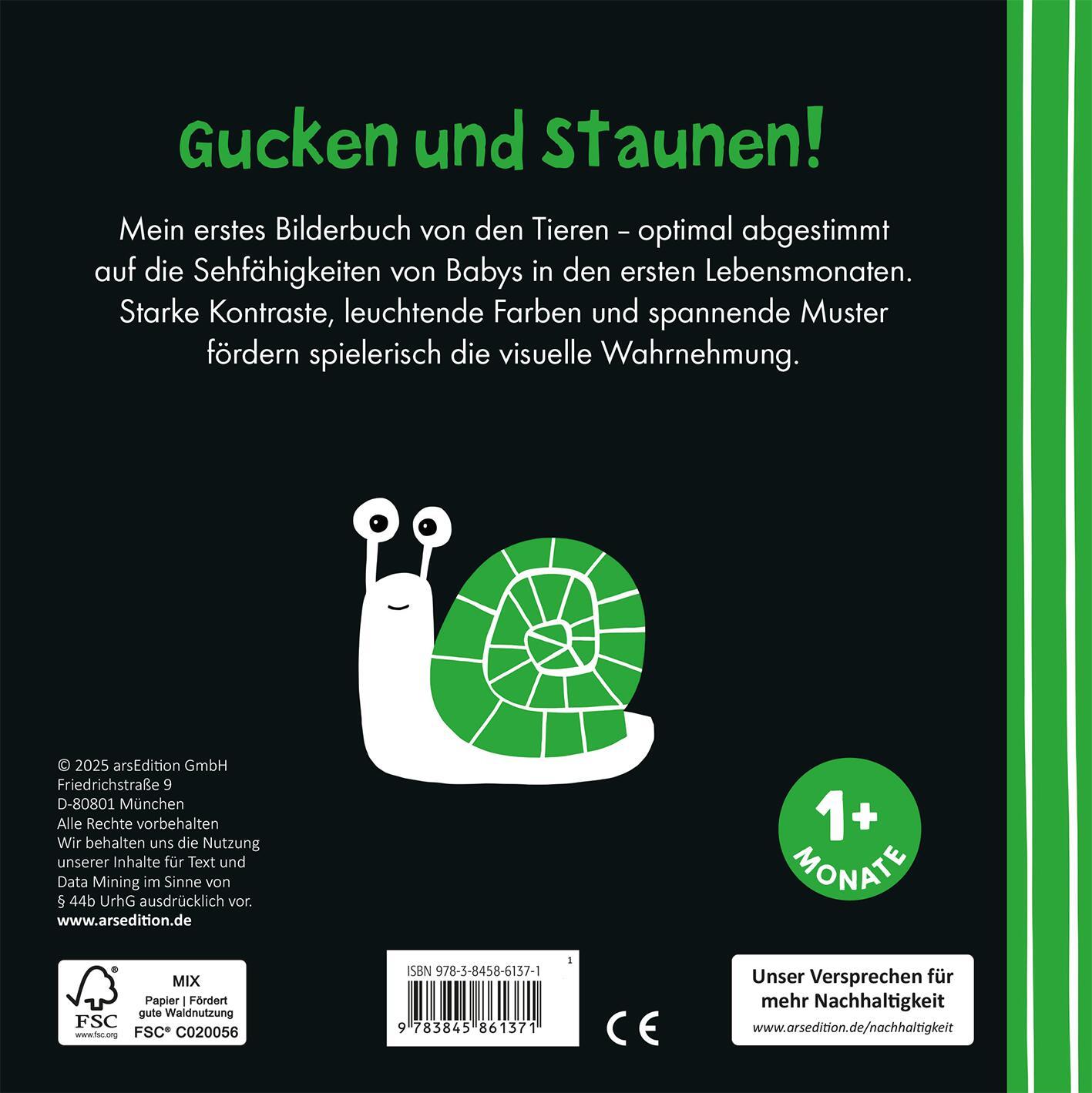 Rückseite: 9783845861371 | Meine kleine Babywelt: Tiere | Mein Kontrastbuch | Yayo Kawamura
