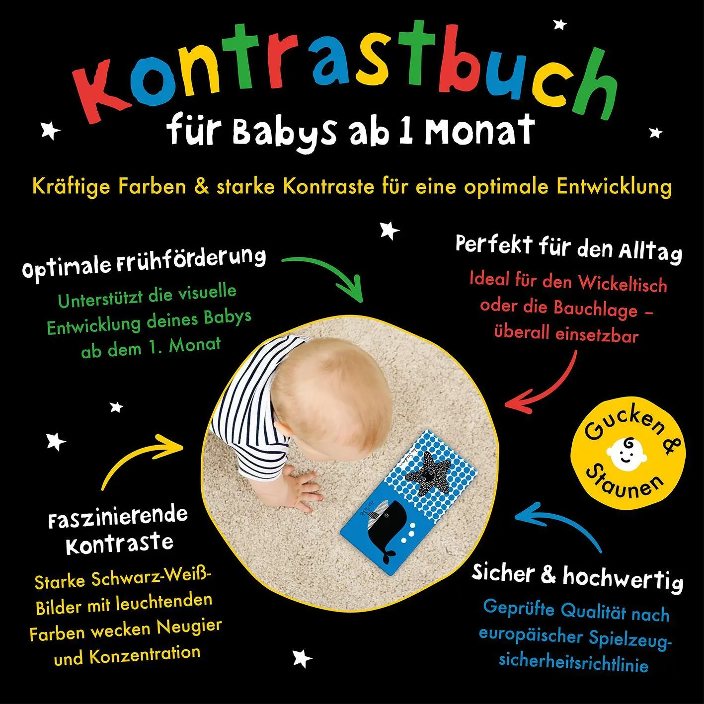 Bild: 9783845861371 | Meine kleine Babywelt: Tiere | Mein Kontrastbuch | Yayo Kawamura
