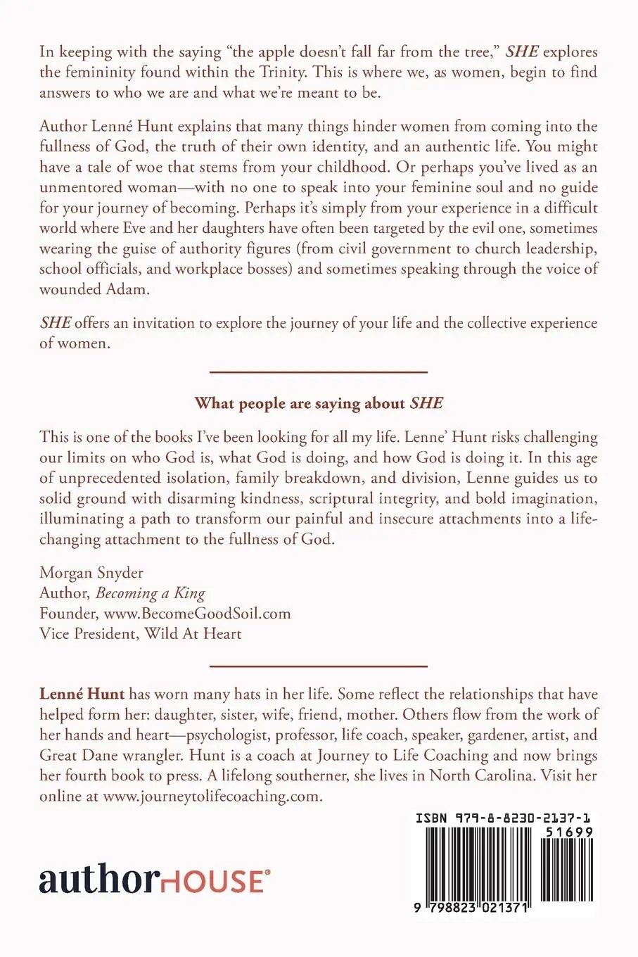 Rückseite: 9798823021371 | SHE | The Image of God | Lenne' Hunt | Taschenbuch | Englisch | 2024
