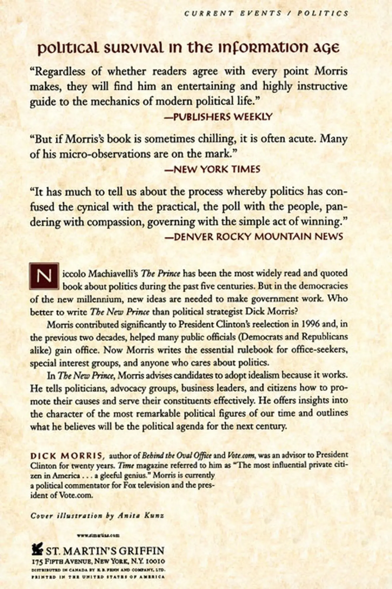 Rückseite: 9781580631471 | The New Prince | Machiavelli Updated for the Twenty-First Century