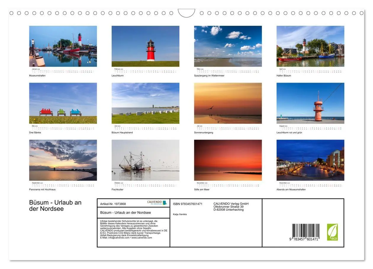 Bild: 9783457601471 | Büsum - Urlaub an der Nordsee (Wandkalender 2026 DIN A3 quer),...