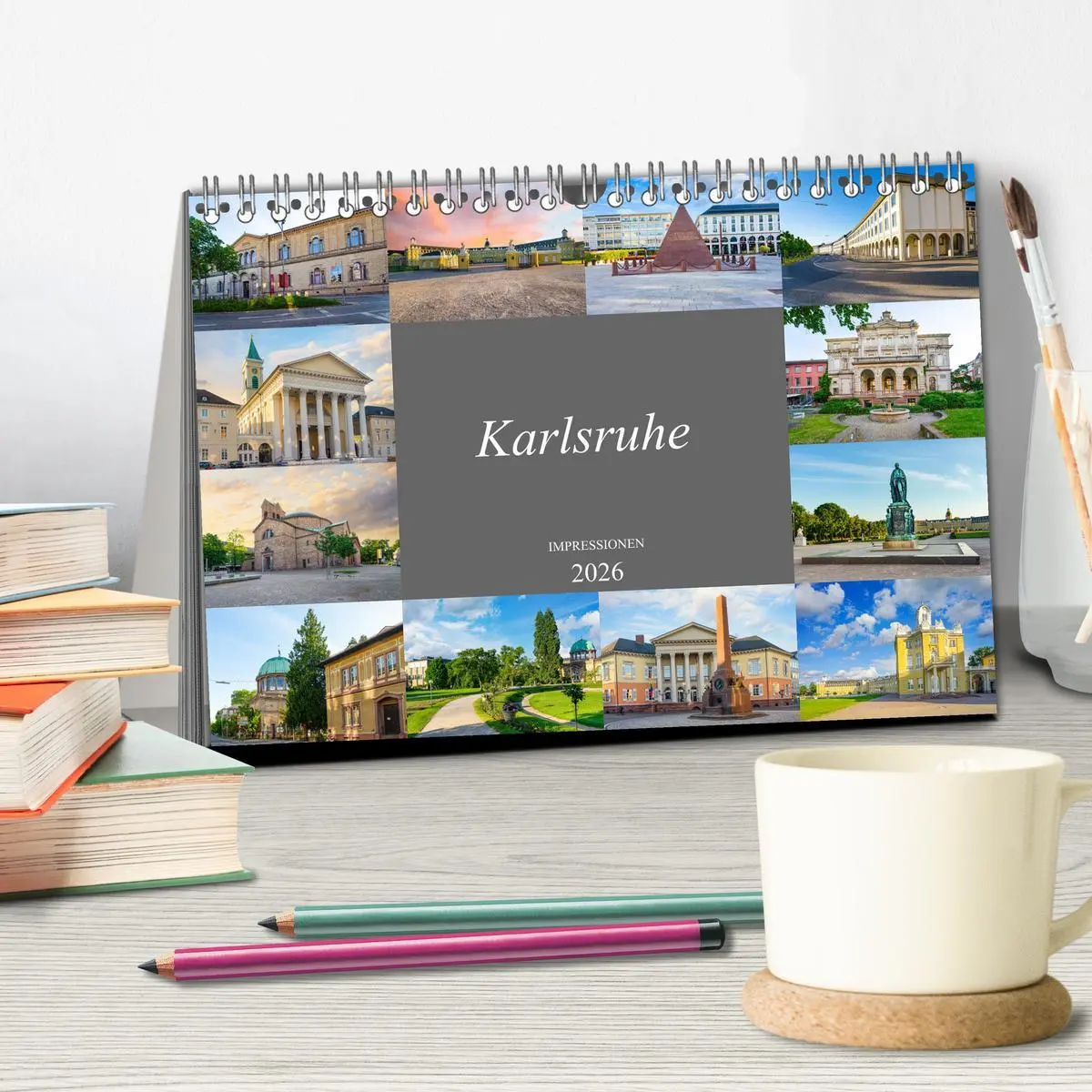 Bild: 9783457911471 | Karlsruhe Impressionen (Tischkalender 2026 DIN A5 quer), CALVENDO...