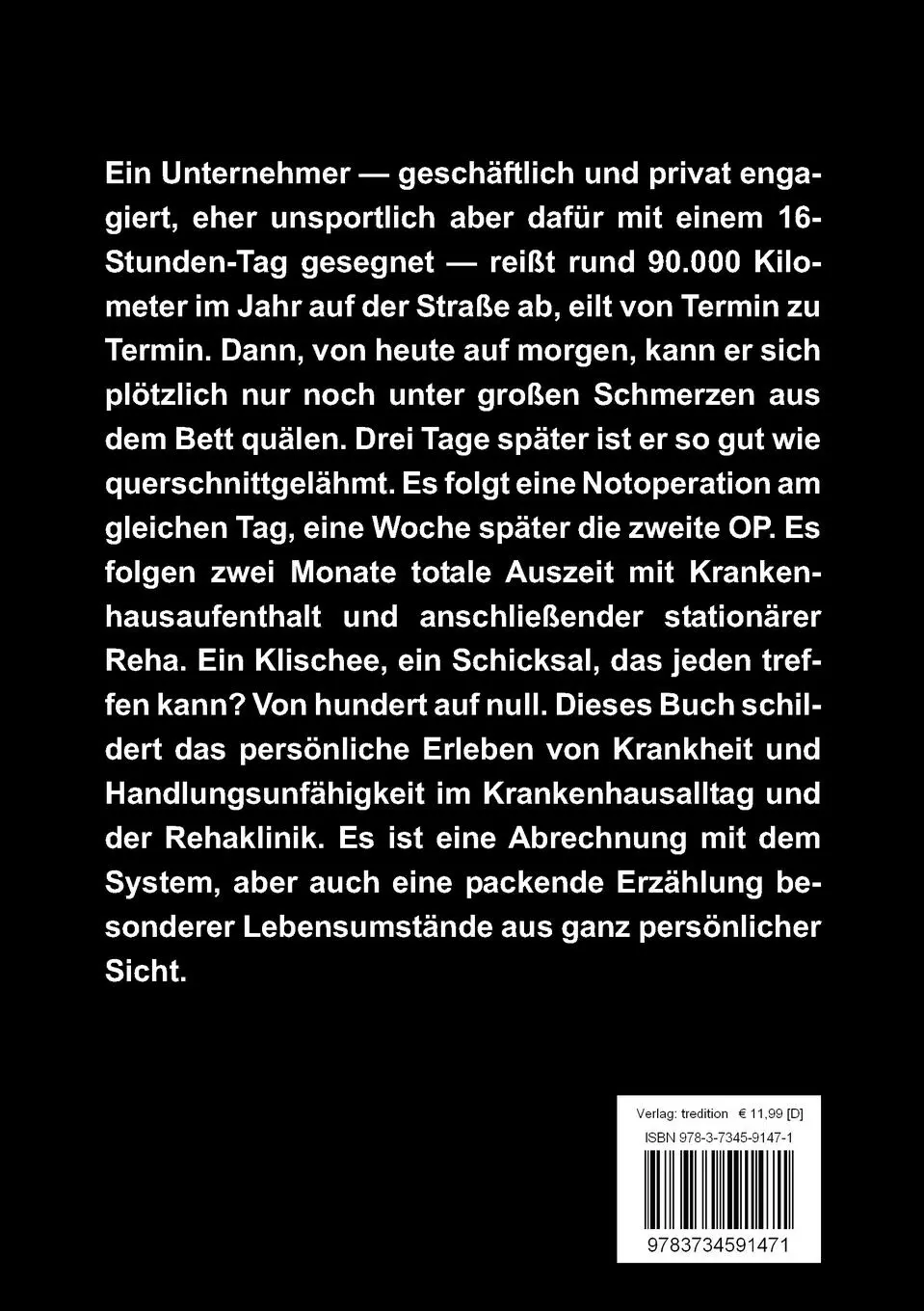 Rückseite: 9783734591471 | Ich habe Rücken | Klaus Nahlenz | Taschenbuch | 144 S. | Deutsch
