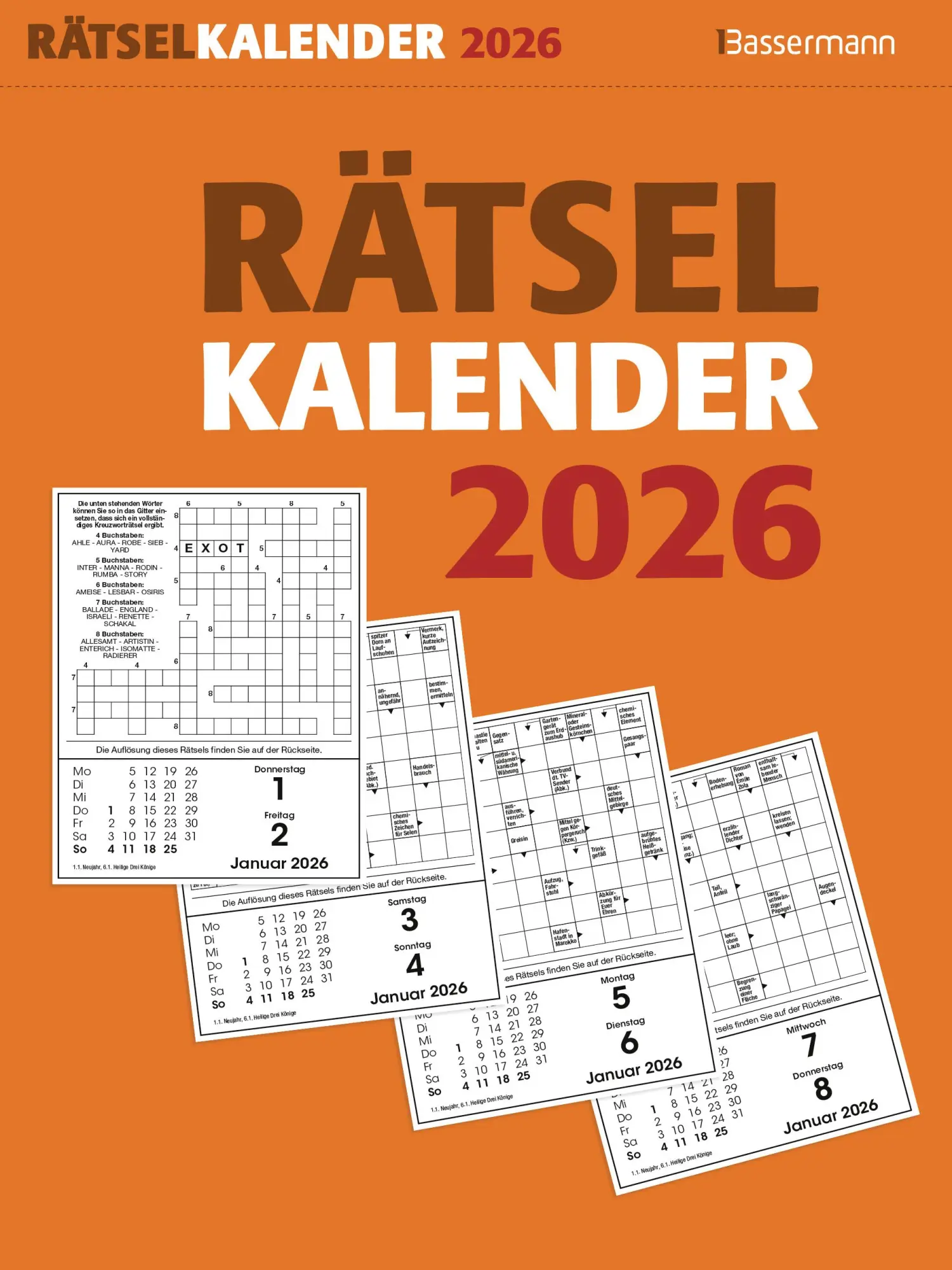 Cover: 9783809451471 | Rätselkalender 2026. Der beliebte Abreißkalender für alle...