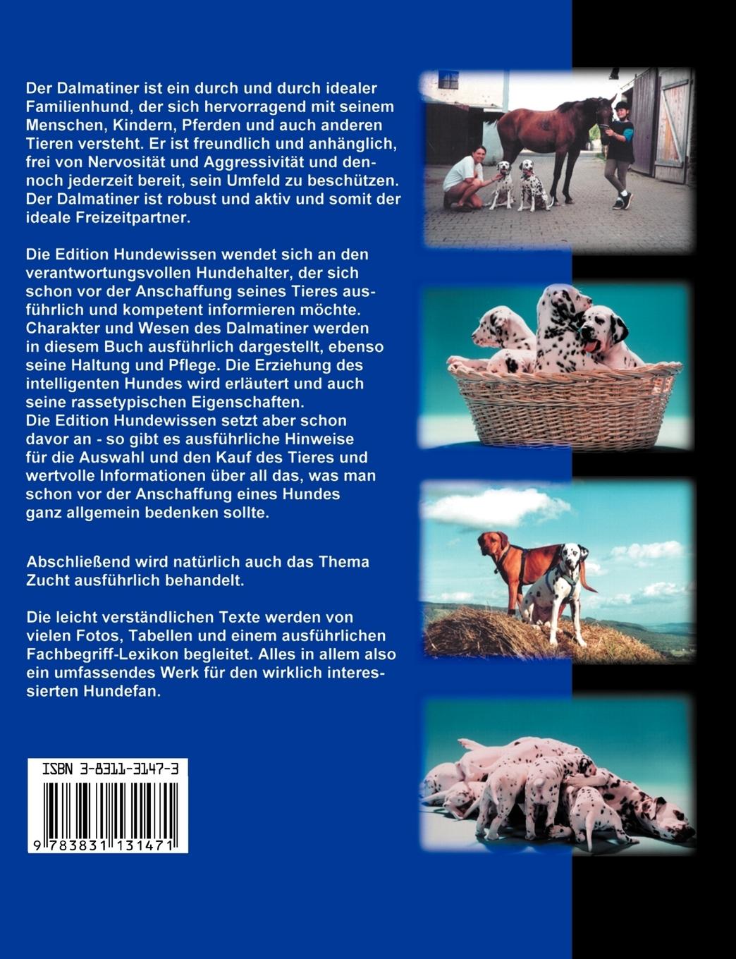 Rückseite: 9783831131471 | Dalmatiner | Dirk Glebe | Taschenbuch | 120 S. | Deutsch | 2002