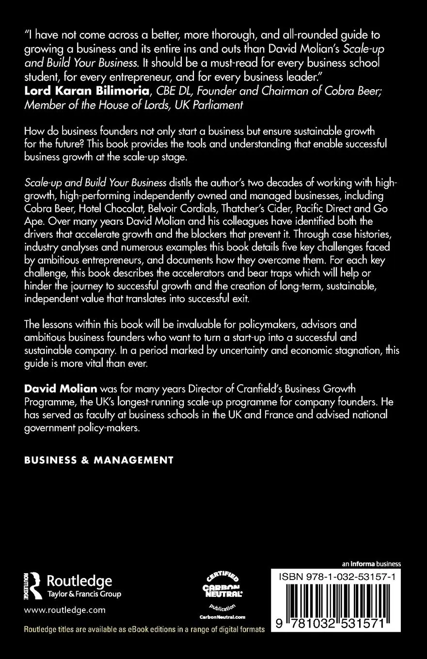 Rückseite: 9781032531571 | Scale-up and Build Your Business | David Molian | Taschenbuch | 2024