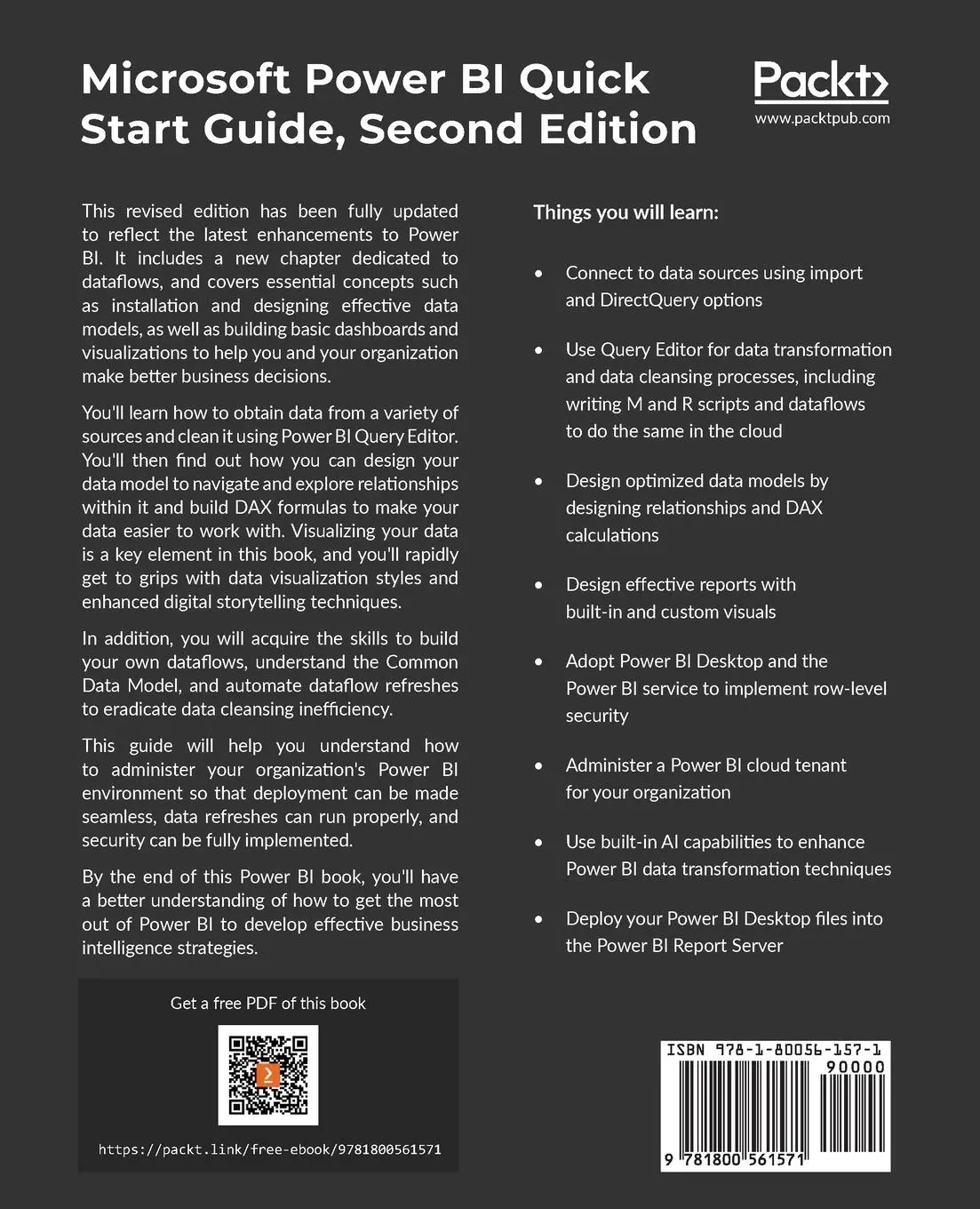 Rückseite: 9781800561571 | Microsoft Power BI Quick Start Guide - Second Edition | Knight (u. a.)