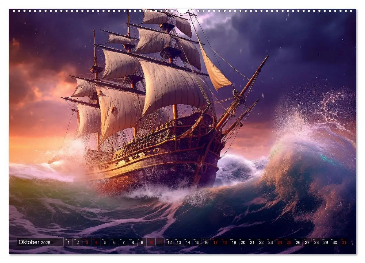 Bild: 9783457521571 | Stürme, Wellen und Piraten (Wandkalender 2026 DIN A2 quer),...