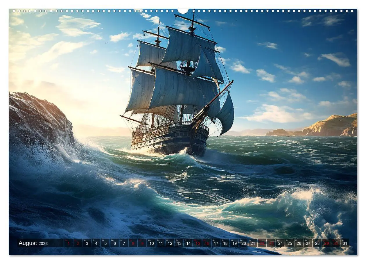 Bild: 9783457521571 | Stürme, Wellen und Piraten (Wandkalender 2026 DIN A2 quer),...