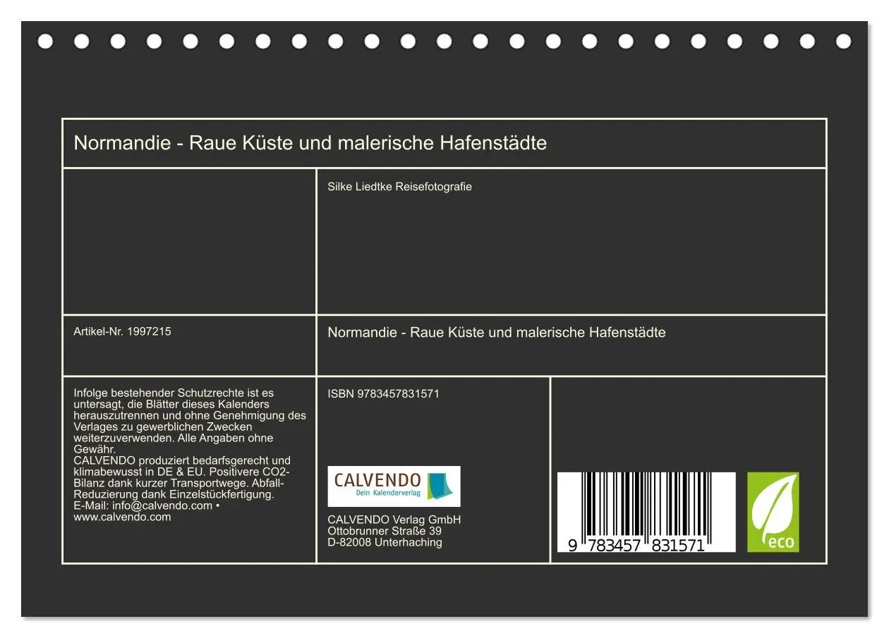 Bild: 9783457831571 | Normandie - Raue Küste und malerische Hafenstädte (Tischkalender...