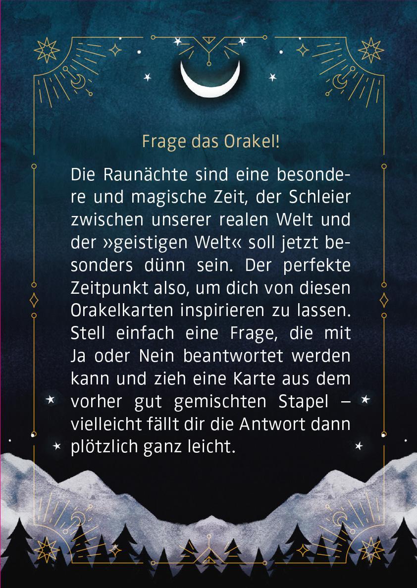 Rückseite: 9783845841571 | Das magische Raunacht-Orakel | 50 zauberhafte Karten | Petra Braun