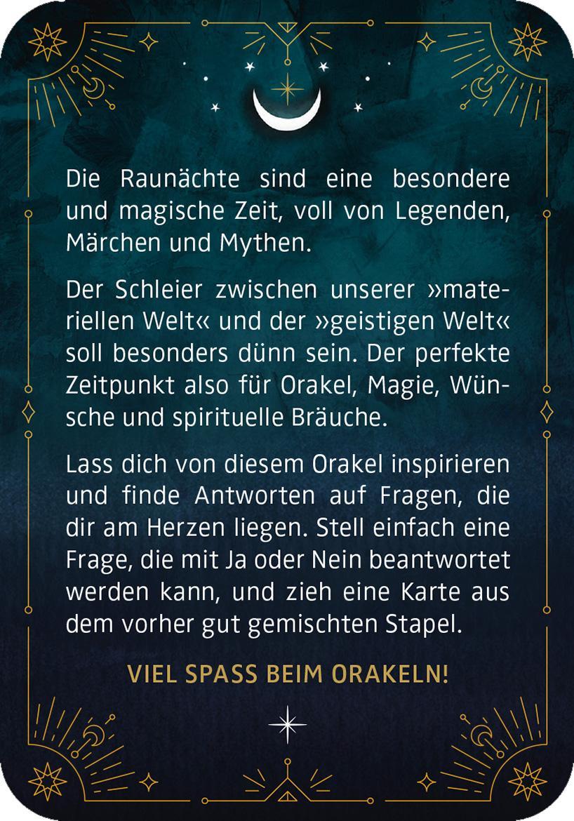 Bild: 9783845841571 | Das magische Raunacht-Orakel | 50 zauberhafte Karten | Petra Braun