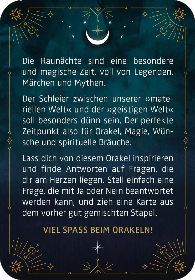 Bild: 9783845841571 | Das magische Raunacht-Orakel | 50 zauberhafte Karten | Petra Braun