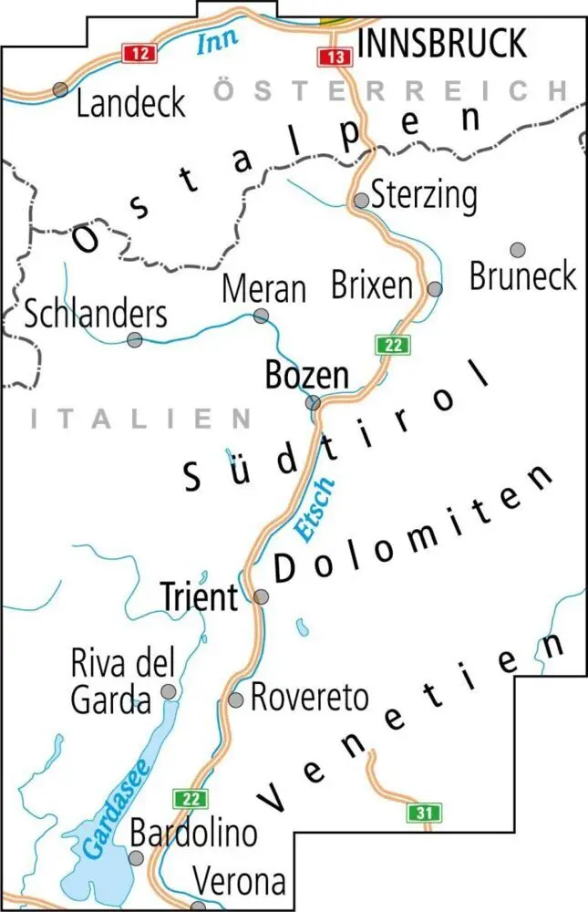 Bild: 9783969901571 | BVA ADFC Radtourenkarte Südtirol, Trentino, Gardasee 1:150.000 | 2023