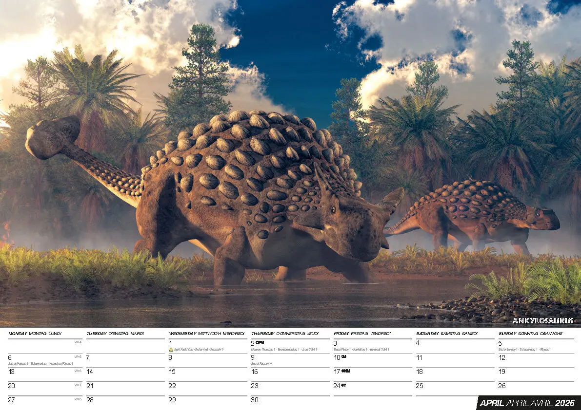 Bild: 9798893611571 | Dinos 2026: Dinosaurier Kalender | Kalender | 14 S. | Deutsch | 2026