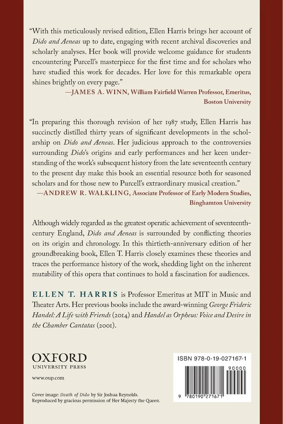 Rückseite: 9780190271671 | Henry Purcell's Dido and Aeneas | Ellen T Harris | Taschenbuch | 2017