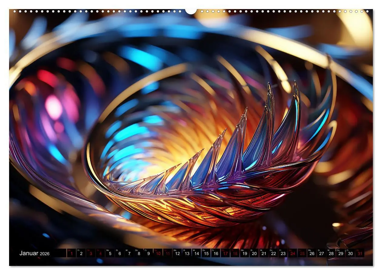 Bild: 9783457511671 | Fraktaler Zauber (Wandkalender 2026 DIN A2 quer), CALVENDO...