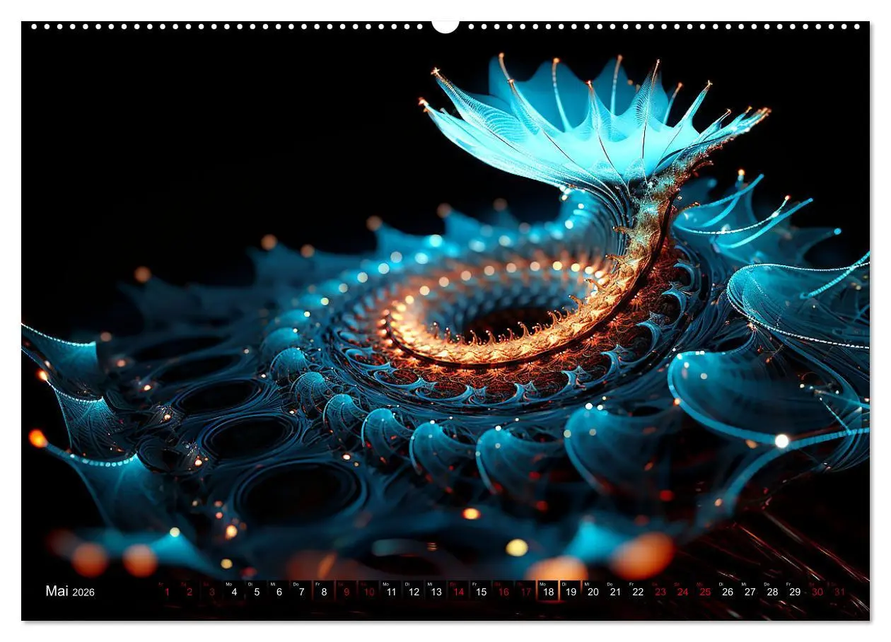 Bild: 9783457511671 | Fraktaler Zauber (Wandkalender 2026 DIN A2 quer), CALVENDO...