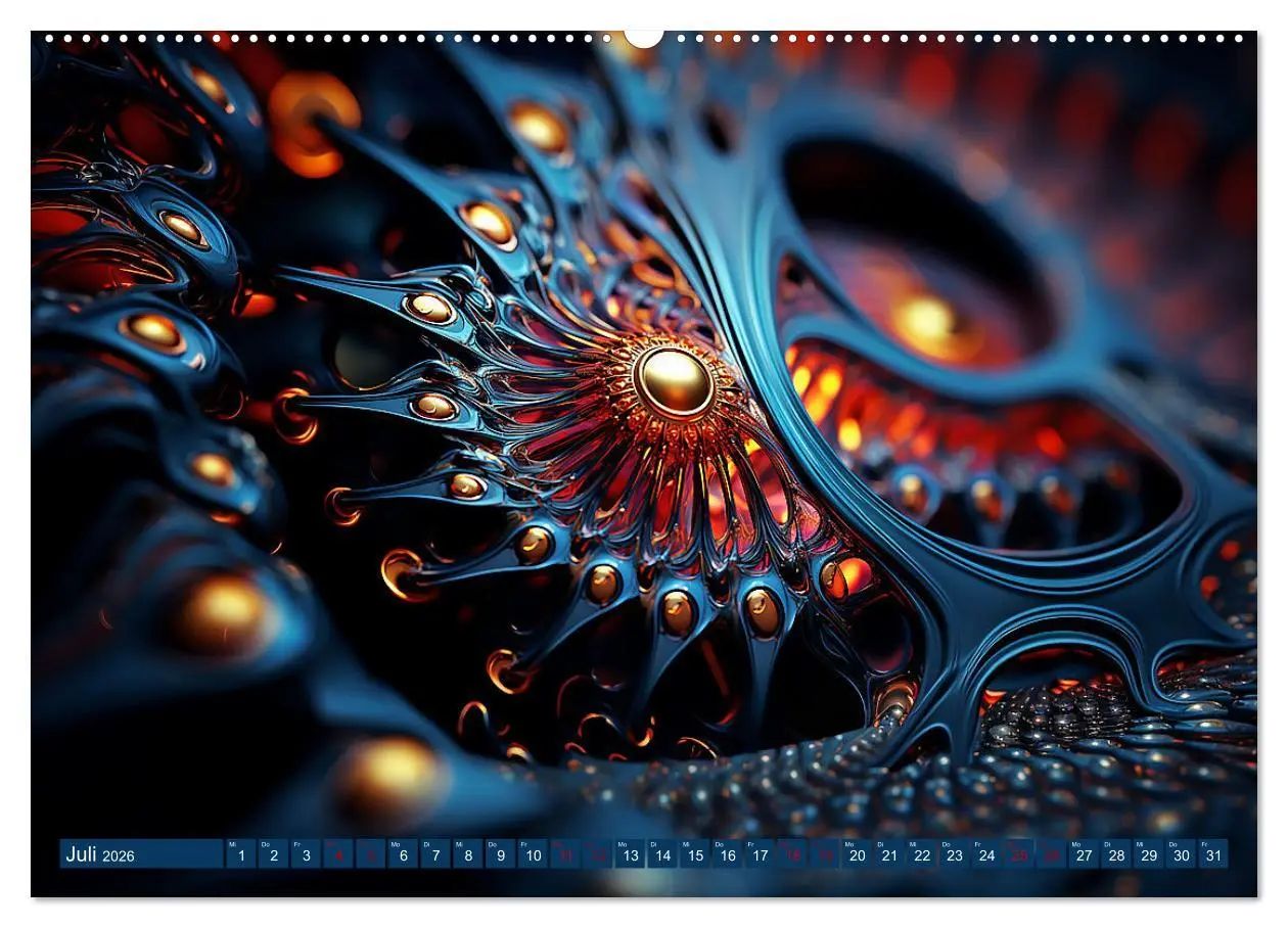 Bild: 9783457511671 | Fraktaler Zauber (Wandkalender 2026 DIN A2 quer), CALVENDO...