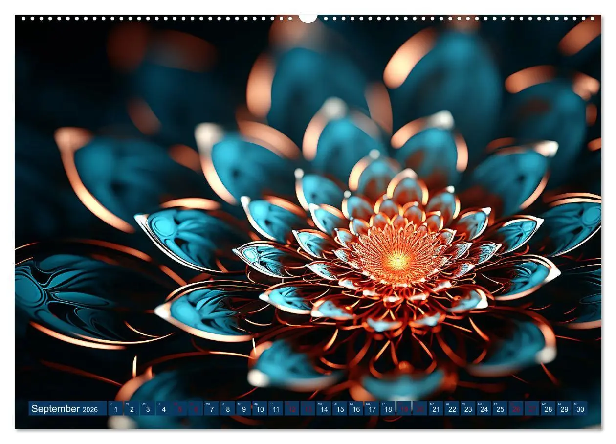 Bild: 9783457511671 | Fraktaler Zauber (Wandkalender 2026 DIN A2 quer), CALVENDO...