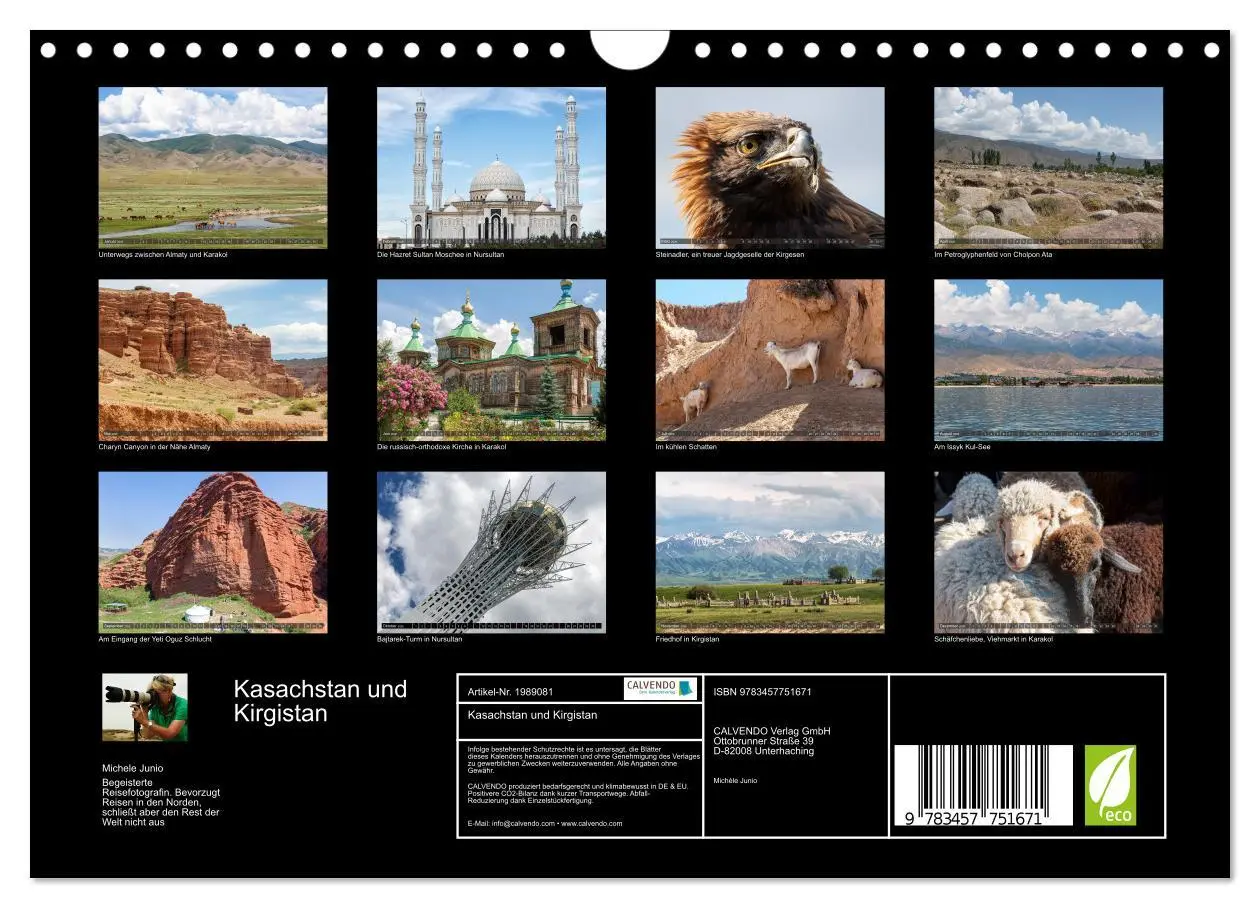 Bild: 9783457751671 | Kasachstan und Kirgistan (Wandkalender 2026 DIN A4 quer), CALVENDO...