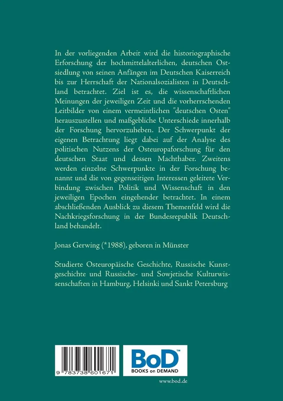 Rückseite: 9783738601671 | Forschung und Propaganda - Die politische Instrumentalisierung der...