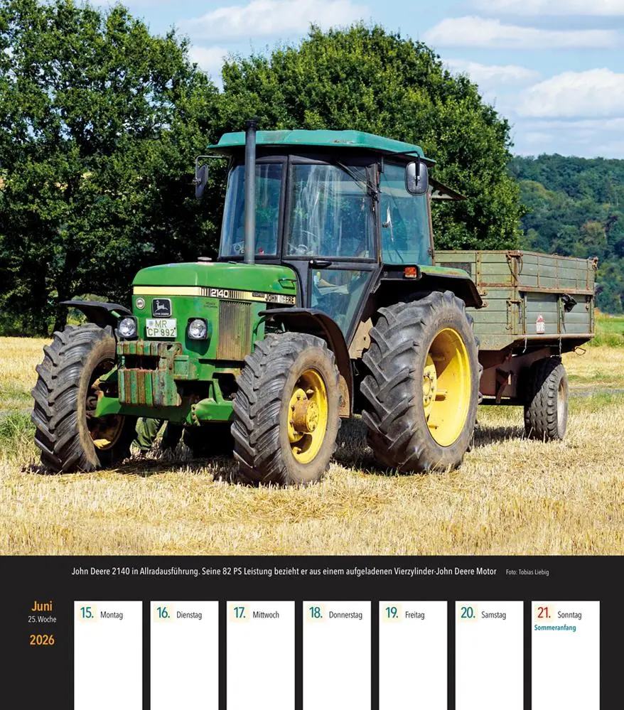 Bild: 9783751611671 | John Deere Traktoren 2026 | Wochenkalender mit 53 Abbildungen | 53 S.