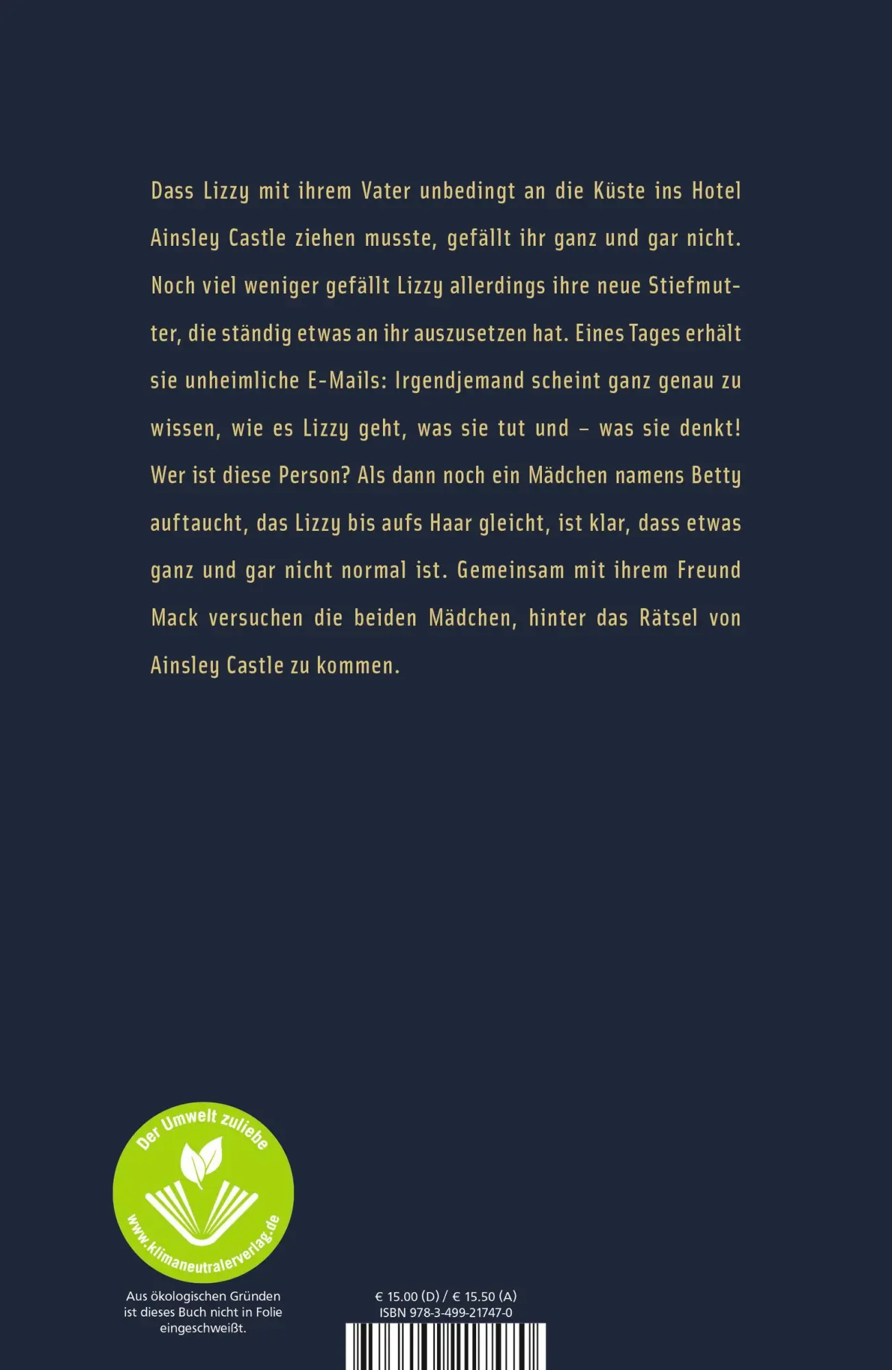 Rückseite: 9783757101671 | Das Rätsel von Ainsley Castle | Holly-Jane Rahlens | Buch | 320 S.
