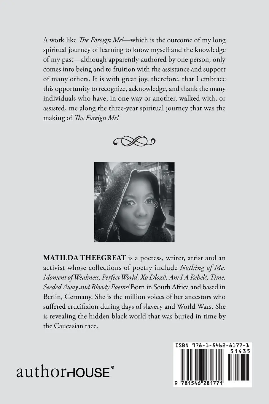 Rückseite: 9781546281771 | The Foreign Me! | Matilda Theegreat | Taschenbuch | Englisch | 2017