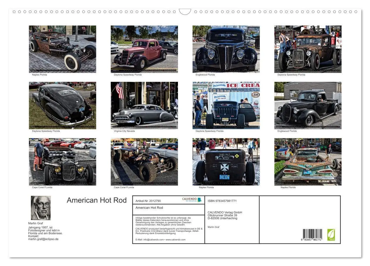 Bild: 9783457981771 | American Hot Rod (Wandkalender 2026 DIN A2 quer), CALVENDO...
