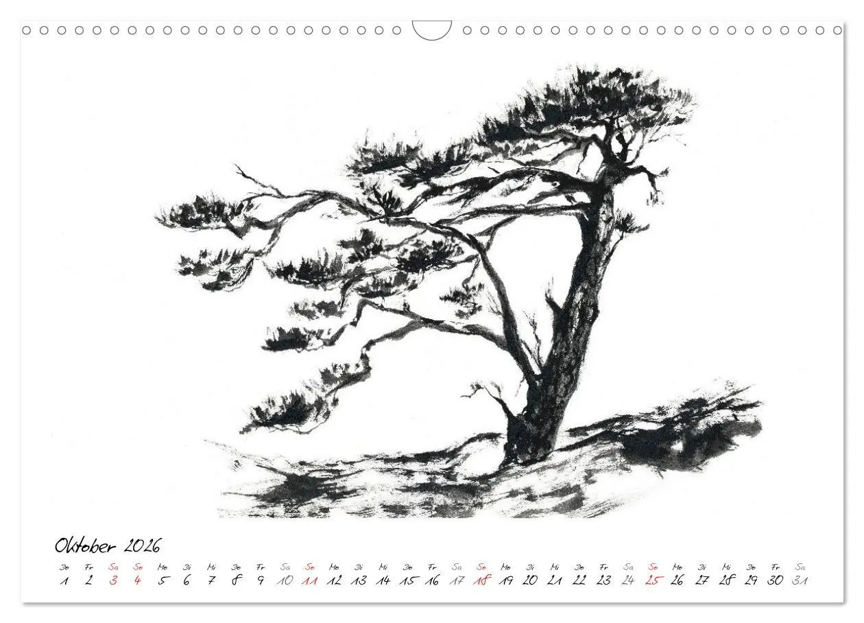 Bild: 9783516071771 | Asiatische Tuschmalerei (Wandkalender 2026 DIN A3 quer), CALVENDO...