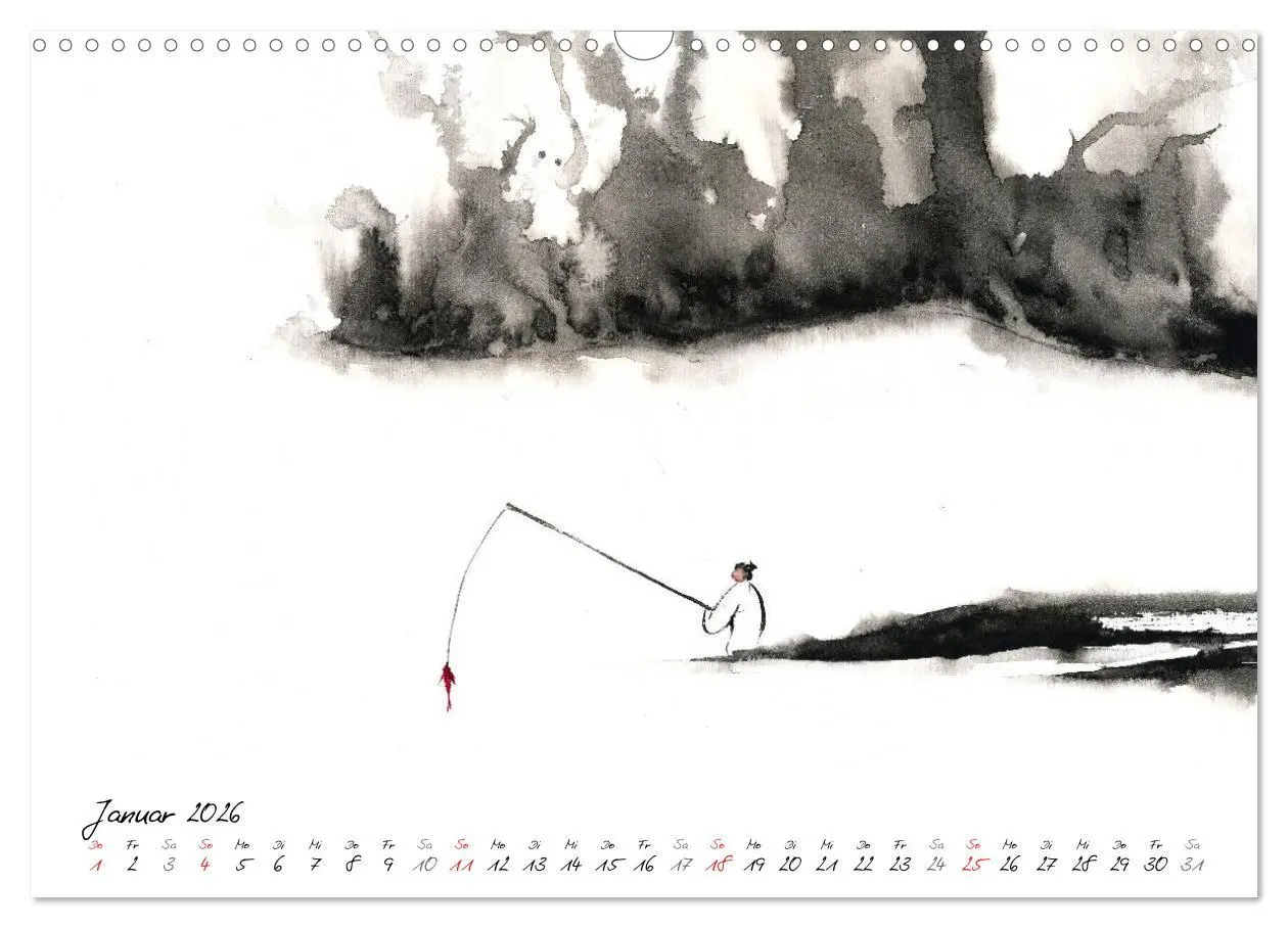 Bild: 9783516071771 | Asiatische Tuschmalerei (Wandkalender 2026 DIN A3 quer), CALVENDO...