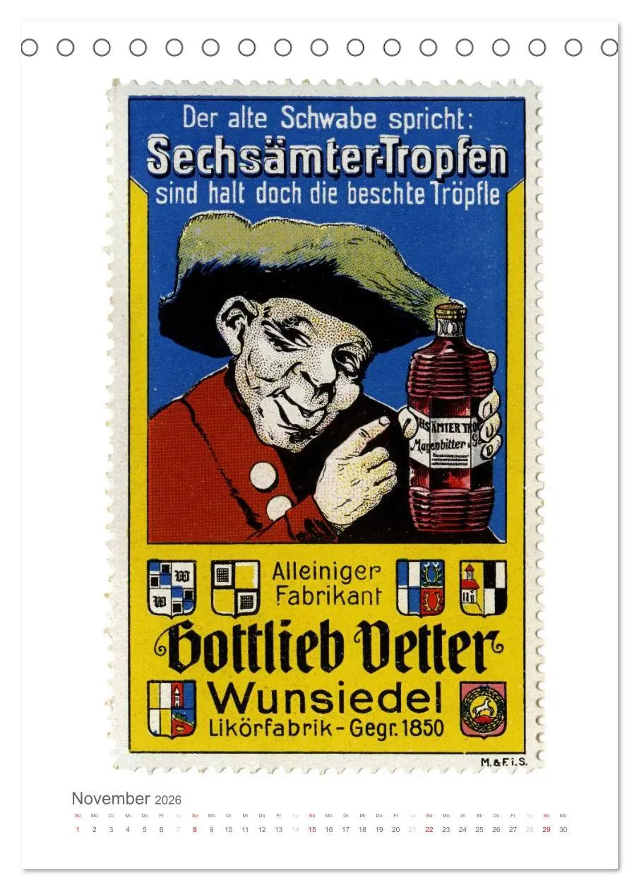 Bild: 9783516451771 | Werbemarken des frühen 20. Jahrhunderts (Tischkalender 2026 DIN A5...