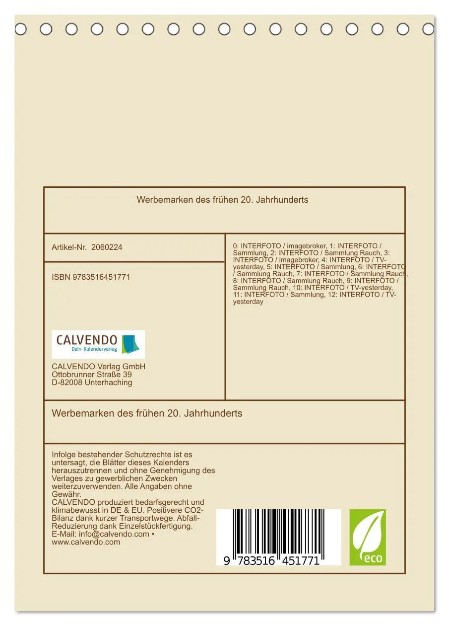 Bild: 9783516451771 | Werbemarken des frühen 20. Jahrhunderts (Tischkalender 2026 DIN A5...