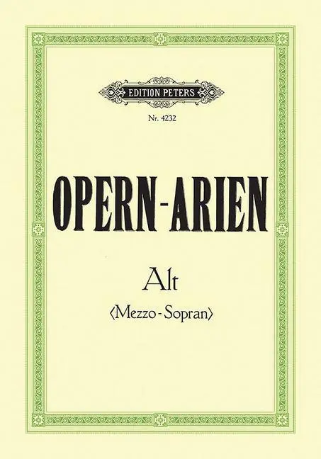 Cover: 9790014021771 | Opern Arien Alt (Mezzo) | Kurt Soldan | Taschenbuch | Edition Peters
