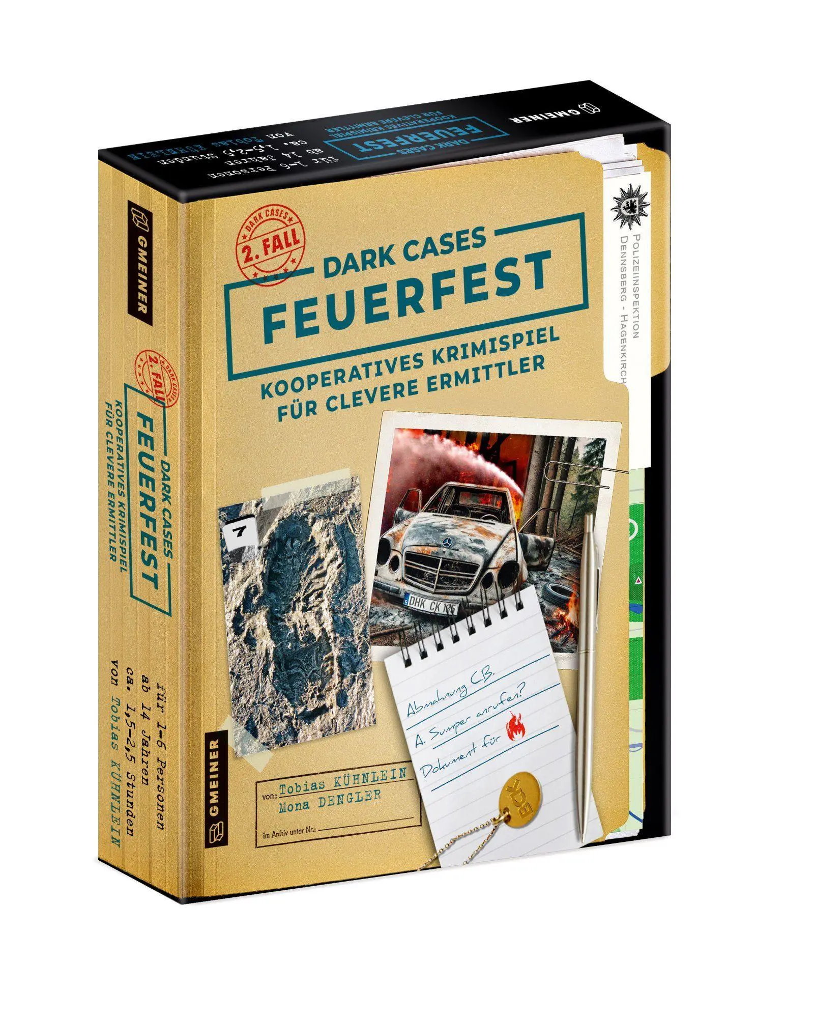 Cover: 4260220581871 | Dark Cases - Feuerfest | Kooperatives Krimispiel für clevere Ermittler