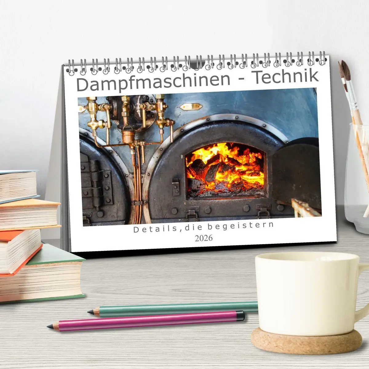 Bild: 9783457661871 | Dampfmaschinen - Technik (Tischkalender 2026 DIN A5 quer), CALVENDO...