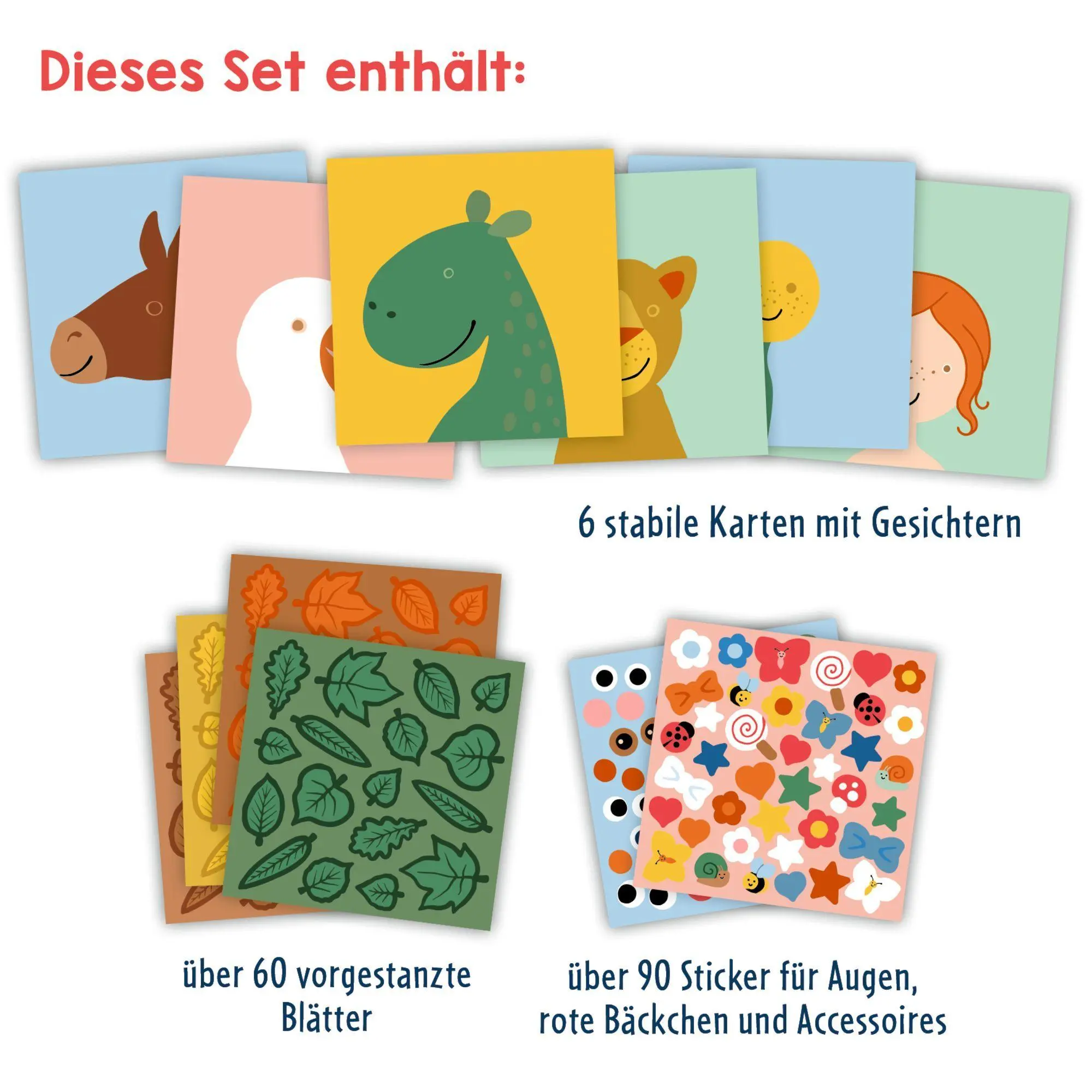 Bild: 4050003971971 | Mein erstes Bastelset - Blätter-Gesichter | Maike Taddicken | Deutsch