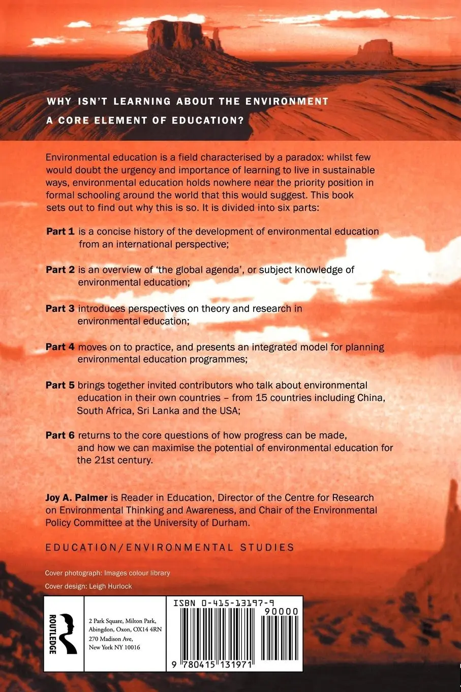 Rückseite: 9780415131971 | Environmental Education in the 21st Century | Joy Palmer | Taschenbuch