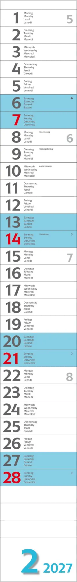 Bild: 9783819301971 | Super Long 2027 | Verlag Korsch | Kalender | Spiralbindung | 13 S.